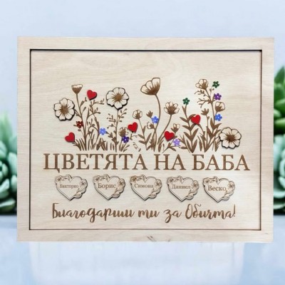 ЗА БАБА РАМКА ЦВЕТЯТА НА БАБА