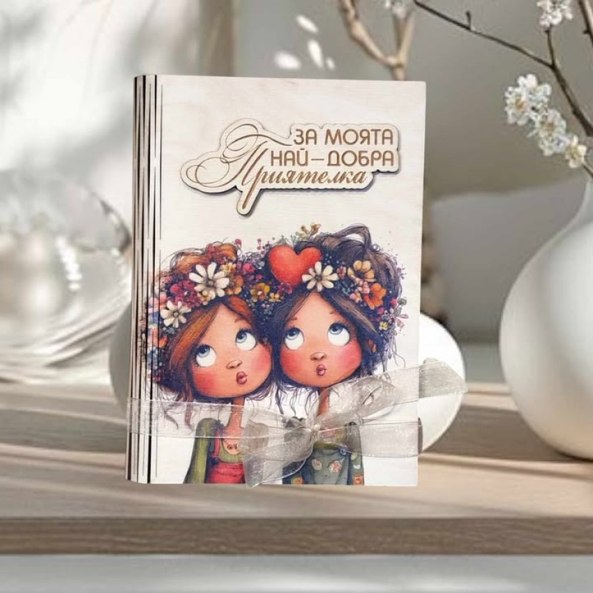 Картичка подарък за най-добра приятелка