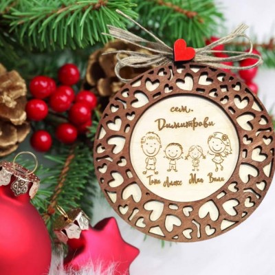 Играчка за елха Семейство