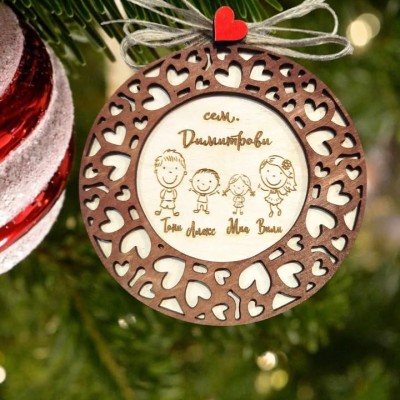 Играчка за елха Семейство