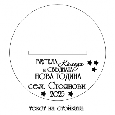 Елха с пожелания и снимка