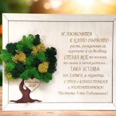 Подарък за годишнина със скандинавски мъх