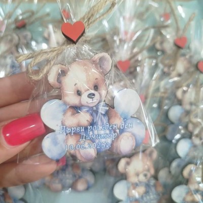 Магнит за рожден ден мече