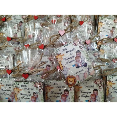 Магнит със снимка за кръщене подаръче за гости