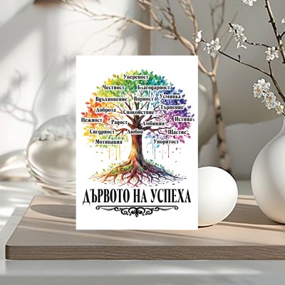 Постер дървото на успеха 