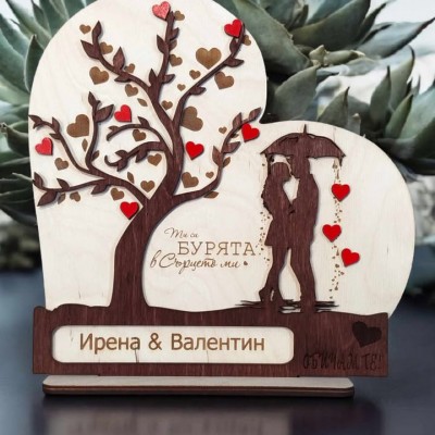 Подарък за годишнина плакет буря от любов