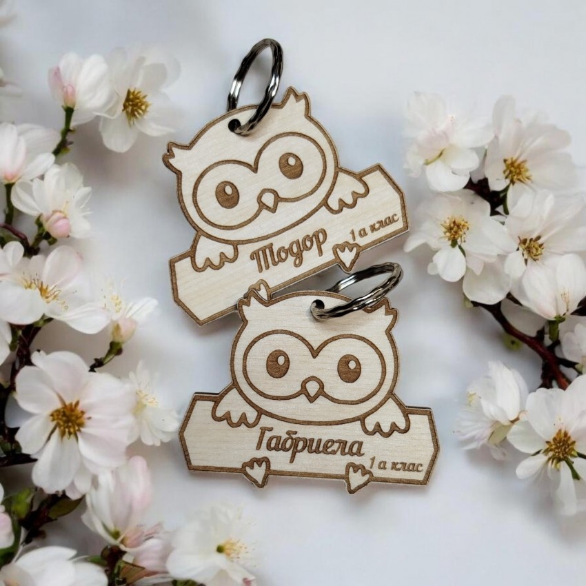 Тагче за раница бухалче